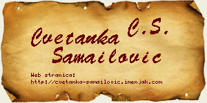 Cvetanka Samailović vizit kartica